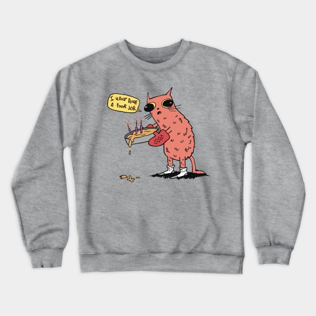 Poor cat Crewneck Sweatshirt by neilkohney